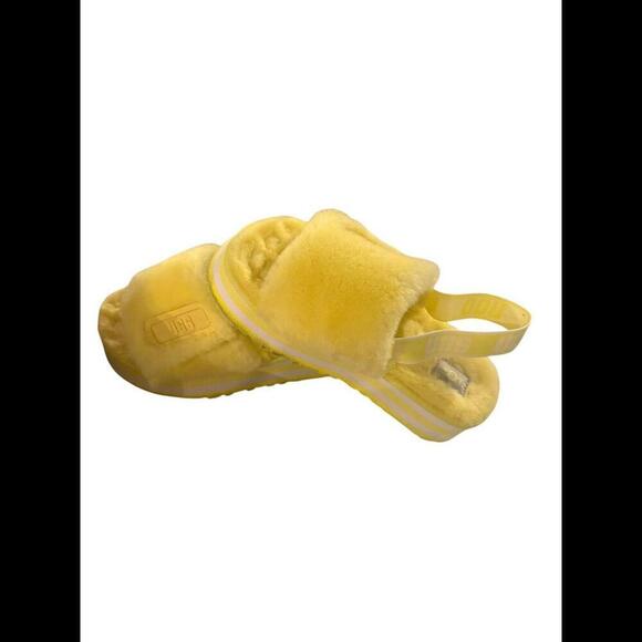 FUR AUSTRALIA UGG WOMEN'S DISCO SLIDE 1112258 Yellow NEW SIZE 8 - Picture 1 of 4